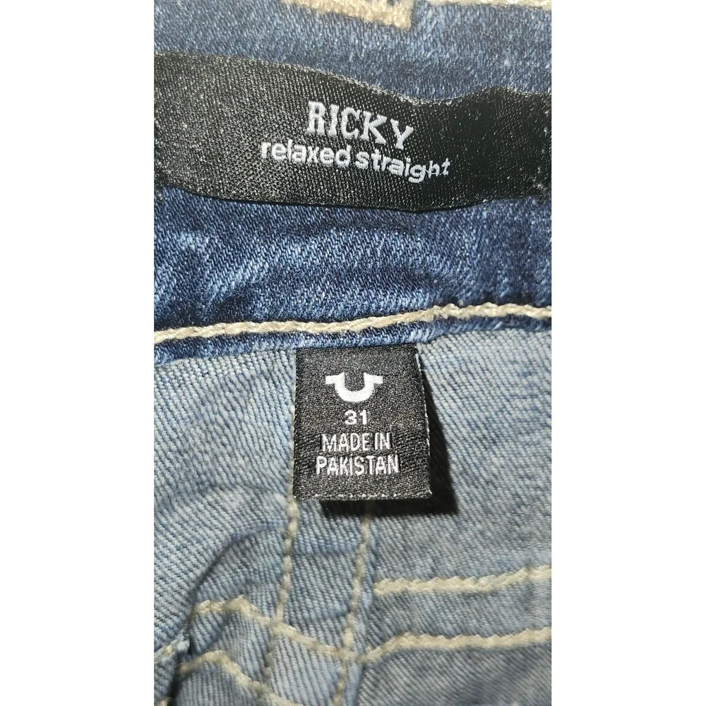 True‎ Religion Ricky Relaxed Straight Leg Dark Wash Jeans Mens 31x33 106385
